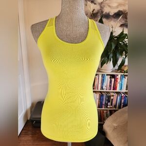 Athleta Neon Yellow Racerback Tank Top